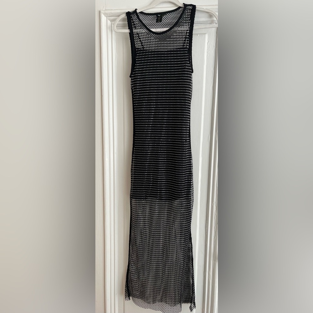 House of Harlow 1960 Black and silver Mesh Dress